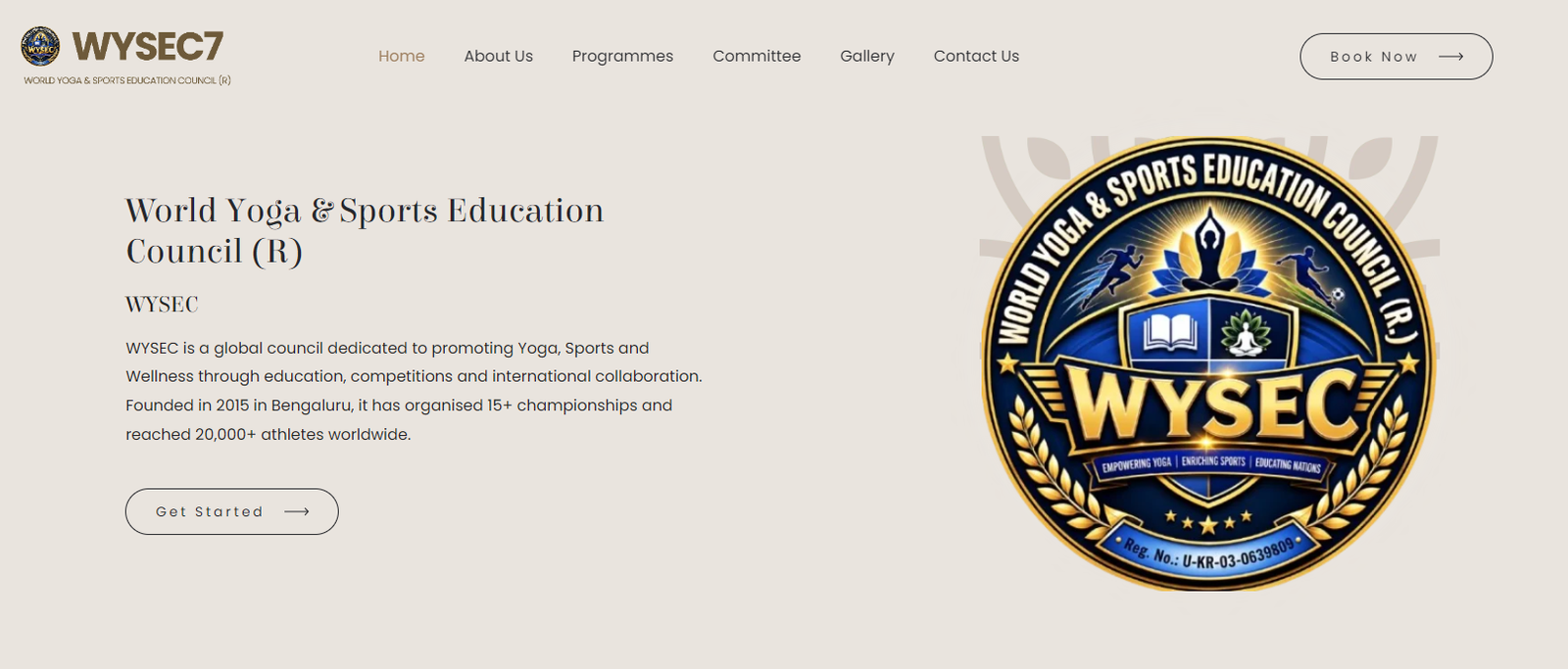 WYSEC homepage: World Yoga & Sports Education Council